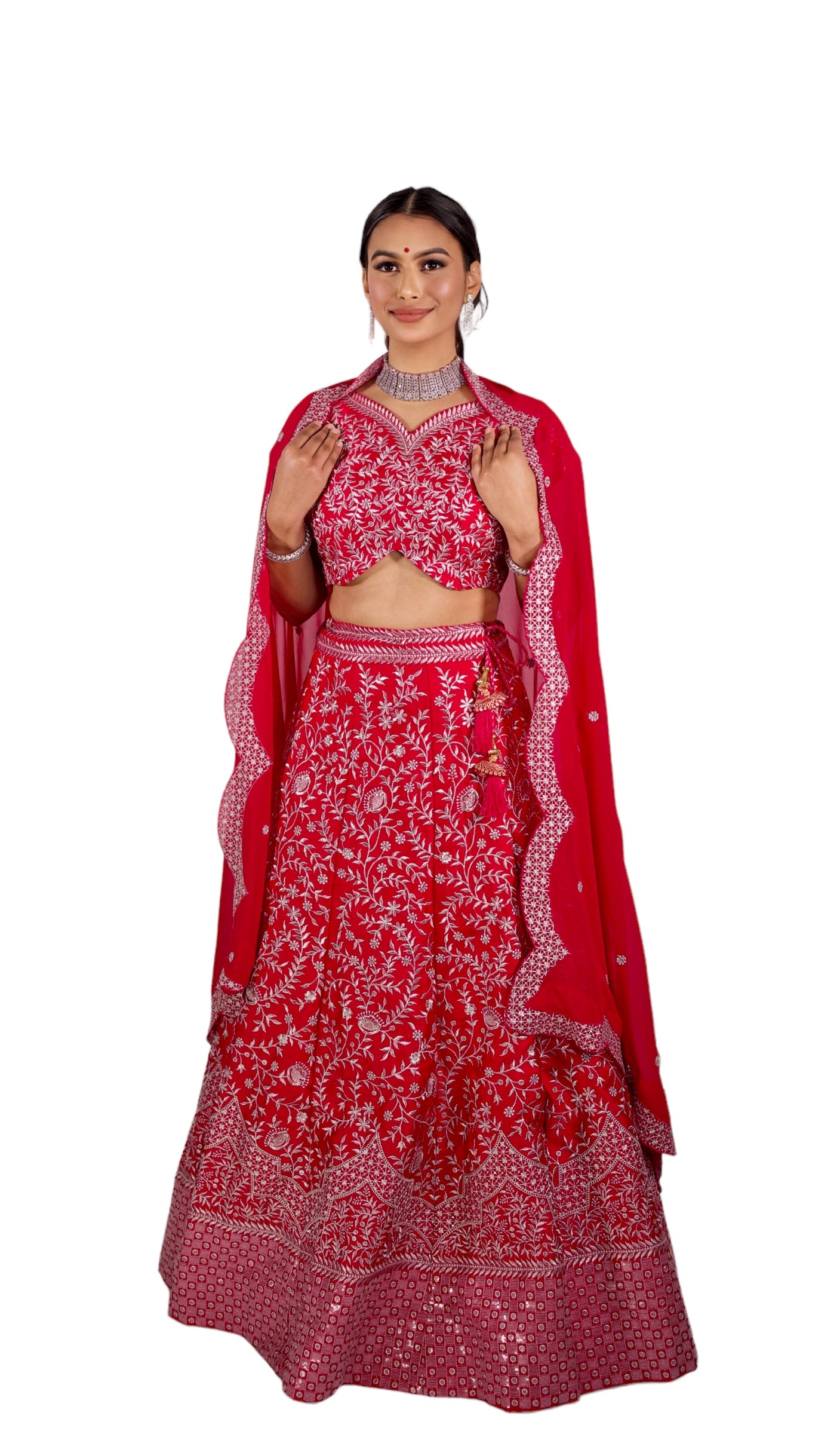 Noor - Red Bridal Lehenga