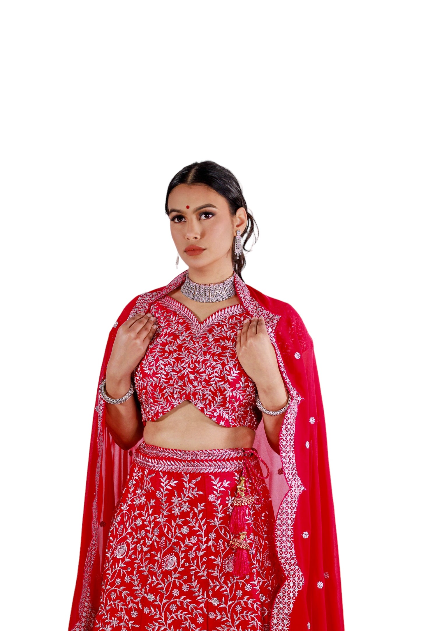 Noor - Red Bridal Lehenga